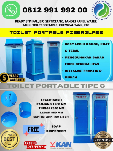 Toillet Portable Fiber Tipe C Biotech Sistem, Biosys - Biofil - Biotech - Biotank - Biosung - Biotechno - biosistem